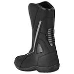 PROFIRST Full Leather High Ankle Mens Motorbike Armored Boots Anti Slip Rubber Soul Motorcycle Waterproof Cruiser, Black, 11