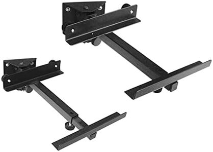 Drall 2 Piezas (1 par) Altavoces Soporte de Pared Negro - Carga de hasta 15 kg - Soporte de Altavoz para Altavoces de Cine en casa - inclinación Giratorio e inclinable - Montaje en Pared Modelo: BH2B