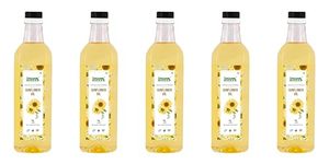 Organik Singh Organic Cold Pressed Sunflower Oil (5 Litre) | Certified Organic | Cold-Pressed | Chemical-Free | Kolhu/Kacchi Ghani/Chekku | Sunflower Oil | Sunflower oil for Cooking | PET bottle