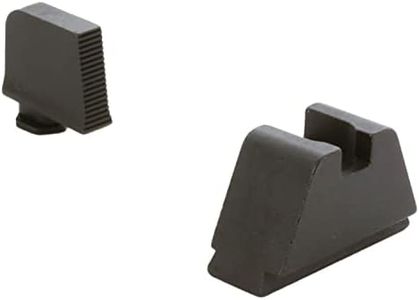 AMERIGLO Optic 3XL Tall Black Serrated .365" Front, .451" Flat Black Rear Sight Set - Compatible with All Glock Models