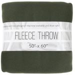 50x60 Throw Blankets, Fleece Throw Blanket for Livingroom, Couch, Chair, Bed (Forest Green)