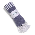 HABER Turkish Style Premium Cotton Bath Towel Aura Collection, Blue