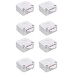 Quick Sense(QS-WR09):White Wood Mech Wardrobe Cabinet Door Switch ON/OFF Cabinet Door Light Control Switch (Pack of 8 Pcs)