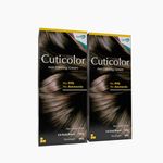 Cuticolor Permanent Hair Color Cream| Dr prescribed| Eco Mechanism for Preserving Scalp Health| No Ammonia| No PPD| Enriched with Portulaca & Boseivela Extracts - Dark Brown (120g) | Pack Of 2