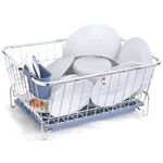 LiMETRO STEEL Stainless Steel Dish Drainer | After Wash Utensils Basket (Dish Rack with Tray)