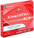 KAMANTRA - Mantra to Enhance Your Performance - Extra Strength Performance Enhancing Pills, Stamina Endurance Booster RED Supplement Pills for Men - 4 Capsules