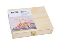 Schmincke - HORADAM® AQUARELL, Super-Granulation Set "Volcano", 5 x 15 ml tubes, 74 868 097, wooden box, very strong granulating colors, finest, supergranulating watercolors