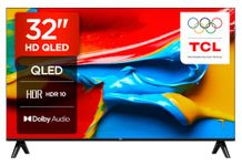 TCL TV 32V4C - 32" HD Smart QLED Direct LED with Android TV and HDR - Compatible with Google Cast and Google Home, Delgado Design