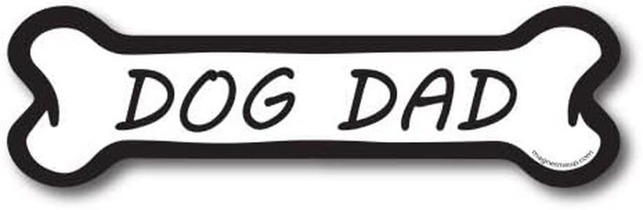 Magnet Me Up Dog Dad Dog Bone Magnet Decal, 2x7 Inches, Heavy Duty Automotive Magnet for Car Truck SUV