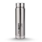 PROBOTT Freeze 1500ml Single Walled Stainless Steel Water Bottle 1.5 litre, Silver, Water Bottle for Men Leakproof, Gym Bottle | Home | Kitchen | Hiking | Treking Bottle | Travel Bottle