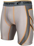 CHAMPRO Men's Wind Up Compression Sliding Shorts Grey