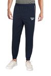 Reebok Men's Navy Track Pant | Casuals | UltraComfort Cotton Track Joggers | Regular FIT | Cotton Polyester Lycra