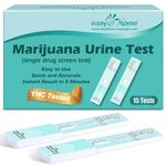 Easy@Home THC Test Kit 15 Pack - Highly Accurate Urine Drug Strips for Marijuana/Weed, Detox Flush Testing #EDTH-114:15