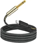 J&D USB C to 6.35 mm 1/4 inch TS Guitar Audio Cable, Audio Recording, Bass, Electronic Piano Microphone Cord Compatible with iPhone 16 Pro Max/16 Pro/16 Plus/16/15/15 Pro Max/15 Pro/15 Plus, 6.6 Feet