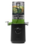Nama J3 Compact Cold Press Juicer – Space Saving & Self Feeding for Hands-Free Operation – Lightweight, Portable Zero Waste Slow Masticating Juicer – Easy Cleanup & Assembly - Black