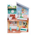KidKraft Emily Wooden Dolls House with Furniture and Accessories Included, 3 Storey Play Set with Roof Terrace for 30 cm/12 Inch Dolls, Kids' Toys, 65988