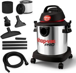 Shop-Vac 1400W 20L Wet Dry Vacuum Cleaner, Stainless Steel Tank, 3-in-1 Portable Shop Vacuum with Filter, Hose and Accessories for Home, Garage, Workshop, and Outdoor Use