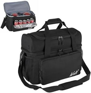 WOLT Bowling Ball Bag 2 Ball, Bowling Bag with Padded Holder- Fits Shoes Up to Mens Size 16 and Accessories