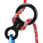 AOKWIT Rescue Figure 8 Descender Climbing Gear Downhill Equipment 35KN/3500kg 7075 Aluminum Alloy Rigging Plate for Climbing Belaying and Rappeling Device (Black)