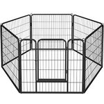 costoffs Dog Playpen Heavy Duty Foldable Extra Large Pet Puppy Pen Play Yard Small Animal Cage Indoor/Outdoor 18 Panel 80cm High