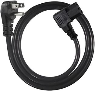 90 Degree Computer Power Cord - 3FT Flat Low Profile Angled NEMA 5-15 Plug to IEC C13 Power Cord,Universal PC Power Supply Cord, 16AWG, Black C13 3 Prong Angled AC Power Cord for PC Monitor/TV (3FT)