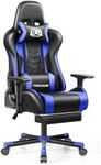 OneGame Gaming Chair, Big and Tall Computer Chair, PU Leather Adjustable armrests PC Office Chair, Ergonomic Video Game Chair for Gaming and Office (BlackBlue)