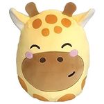 Puckator Squidglys Raffi the Giraffe Adoramals Wild Plush Toy - Plushies Cute Animal Baby Newborn Kids Toys Stuff Gifts Gift For Girlfriend Cuddly Stuffed Toy Plushie