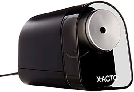 X-ACTO Pencil Sharpener, XLR Electric Pencil Sharpener, Pencil Saver, SafeStart Motor, Black, 1 Count