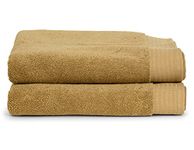 TowelSelections Gardenia Collection Luxury Towels, 100% Long Staple Turkish Cotton, Beige, 2 Bath Towels