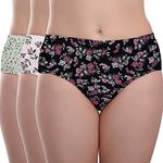 LEAH Women's Cotton Hipster Panties (Pack of 3) (LEAH-PLUS-PREMIUM_Multicolour_5XL)