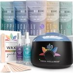 Tress Wellness Waxing Kit for Brazilian Wax - Easy to Use - For Sensitive Skin - Digital Display, Flower Black