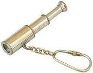 Chaitanya's Brass Telescope/Pirate Spyglass Keychain for Car, Bike, Cycle and Home Keys (Antique Keychain)