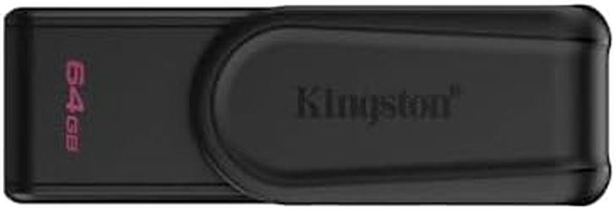 Kingston DataTraveler Exodia S USB Flash Drive - 64GB - USB 3.2 Gen 1 - USB Type A - Black/Black - DTXS/64GB
