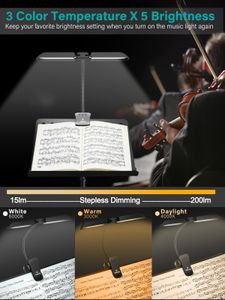 Vekkia 64 LED Music Stand Light – Adjustable Clip-On Lamp