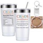 BIRGILT Chaos Coordinator Tumbler 20oz - Boss Day Gifts for Her - Thank You Gifts, Appreciation Gifts for Coworker, Boss, Employee - Boss Lady Gifts, Teacher Gifts - Chaos Coordinator Gifts for Women