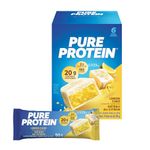 Pure Protein Bars - Nutritious, Gluten Free protein bar, made with Whey protein blend - low sugar, protein snack. Deliciously satisfying. Lemon Cake (Pack of 6) (Packaging May Vary)