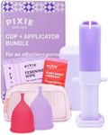 2 Menstrual Cups and Applicator Bun