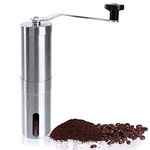 YFXOHAR Manual Coffee Grinder Adjustable Ceramic Burr Mill Portable Hand Stainless Steel Coffee Grinder