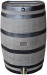 RTS Home Accents 50-Gallon Rain Water Collection Barrel with Brass Spigot, Wood Grain