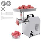 Hakka Electric Meat Grinders Sausage Maker Commercial 550W Heavy Duty Stainless Steel Meat Mincer 80kg/h with Nozzles Attachment (TC8)