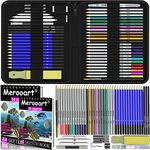 54 Pack Teen Kids Beginners, Adult Art Supplies, Artist Drawing Supplies, Colored Pencils, Sketch Kit, Sketchbook 50 Pages*2, Metal Colored Pencils, Drawing Pencil Set Black Zipper Box