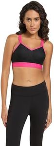 Van Heusen Proactive Women Sports Bra - Nylon Tactel Elastane - Anti Bacterial, High Impact, Non Padded_44001_Black_40DD