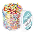 Mixed Color Elastic Hair Bands, 2500 Small Rubber Bands Braids for Girls Kids Women Non-Slip Tiny Soft Hair Ties Braiding Hair Accessories Value Pack Colorful Hoyols