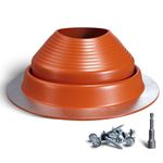 VIVIDA #8 Metal Roof Pipe Boot Kit, Roofing Pipe Flashing Boot, Silicone Pipe Boot for Metal Roof, High Temp, for Pipe OD 7" to 13", Roofing Screws & Hex Socket Included, 1 Pack