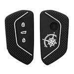 kwmobile Silicone Key Fob Cover Compatible with VW Golf 8 3 Button Car Key