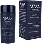 MAXX PRO-SERIES Volumizing Hair Fibers with real Keratin for Thinning Hair/Hair Loss – Dermatologist Tested and Certified Hypoallergenic - 60 days + supply - Multiple Colors Available (Black)
