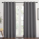 NICETOWN Grey Blackout Curtain 84 i