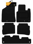 FSW - Tailored Mats - Fits HYUNDAI Santa Fe 2009-2012 (5PCE Set) - Black Carpet - Anti Slip Mat - Non Slip Car Floor Mat, Fitted With Clips & Granulated Backing - 5 Pc Floor Mat Only