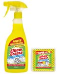 Elbow Grease All-purpose Degreaser Spray- 500 ml- Effective Cleaner Formula for Kitchen, Fabric, and Metallic Surfaces with 1 Pack of Elbow Grease Power Cloth