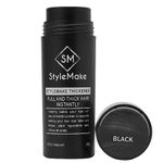 StyleMake Thickener Hair Loss Concealer - Hair Building Fibers 28gm - Hair Fibers For Thin & Fine Hair - Hair Thickening Fibers for Men & Women (Black)